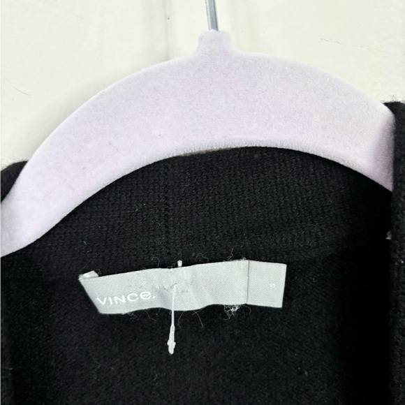 Vince black open cardigan long 100% cashmere sweater size SM - Picture 2 of 5